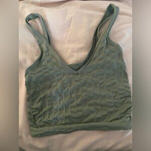 Out from Under Seamless Green Cropped Tank